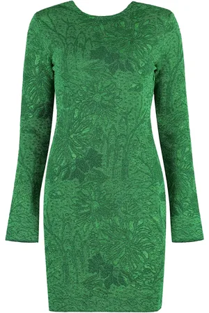 Givenchy Floral-jacquard lurex minidress