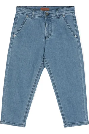 Missoni Zigzag-embroidered tapered jeans