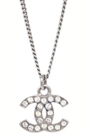 CHANEL 2011 rhinestone-embellished CC necklace