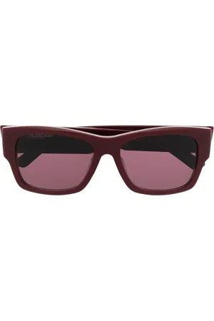 Balenciaga Enamelled-logo square-frame sunglasses