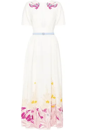 Saiid Kobeisy Abstract-pattern beaded maxi dress