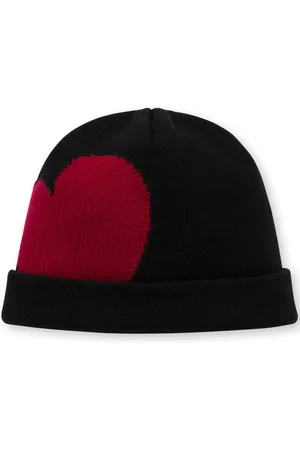 Moschino Heart-motif intarsia-knit beanie