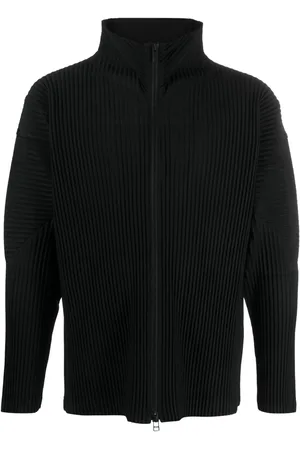 Issey Miyake July pleated zip-up jacket