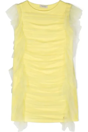 Twin-Set Tulle-overlay dress