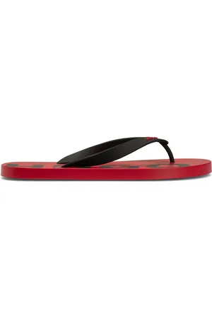 HUGO BOSS Logo-lettering flip-flops