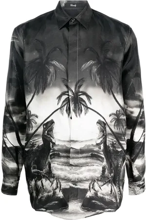 Philipp Plein Dinosaur-print silk shirt