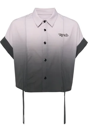 Izzue Ombré-effect cropped shirt