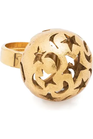Saint Laurent 1990s cut-out-detail ball ring