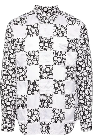 Comme des Garçons Logo check-print shirt