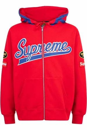 Supreme X Vanson Leathers Spider zip-up hoodie