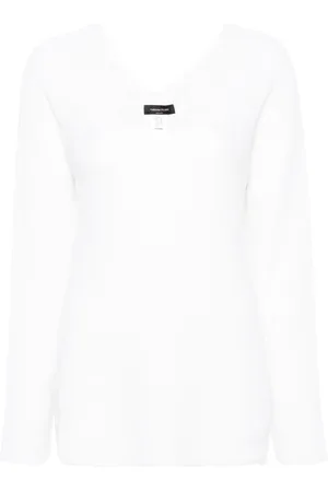 Fabiana Filippi U-neck ribbed-knit jumper