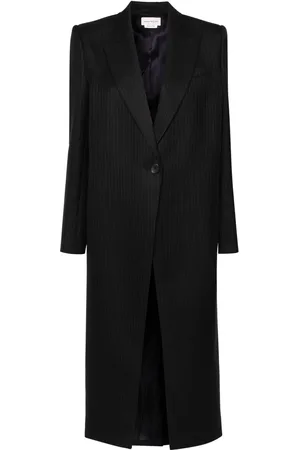 Alexander McQueen Pinstripe pattern coat