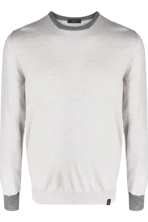FAY Logo-patch two-tone jumper