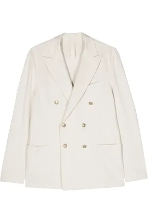 ELEVENTY Piqué double-breasted blazer