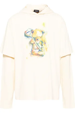 We11 Done Teddy bear layered hoodie