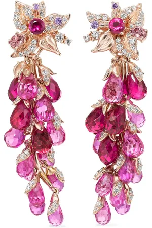 Anabela Chan 18kt rose gold vermeil Coralbell multi-stone earrings