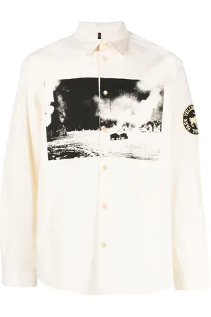 OAMC Graphic-print long-sleeve cotton shirt