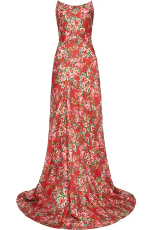 Markarian Tallulah rose-print silk gown