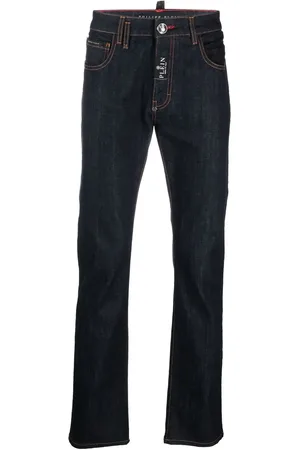 Philipp Plein Logo-patch straight-leg jeans