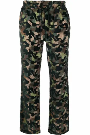 JUST DON Camouflage-print straight leg trousers