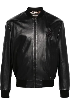 Roberto Cavalli Leather bomber jacket