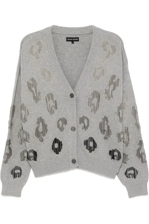 Izaak Azanei Chain-link detailing cardigan