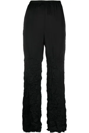 Maison Margiela Drawstring-waist crinkled straight trousers
