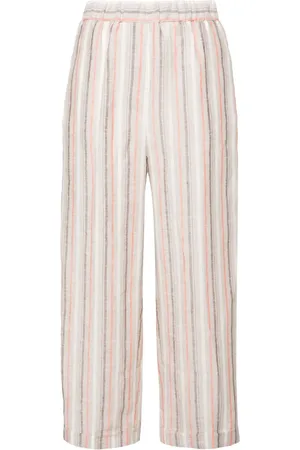 PESERICO SIGN Striped linen trousers