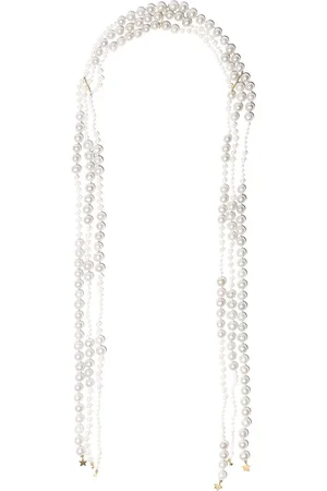 CAROLINA BUCCI 18kt yellow gold, sapphire and pearl Lucky charm necklace