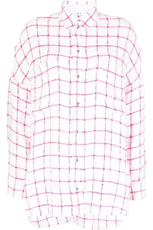 IRO Grid tweed shirt