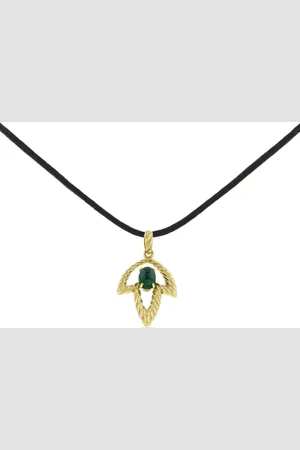 CHAUMET 1970s 18kt yellow Malachite pendant charm