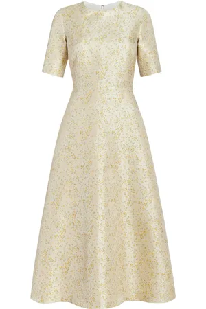 Markarian Mae floral-brocade midi dress