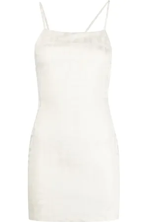 ROTATE Monogram-jacquard mini dress