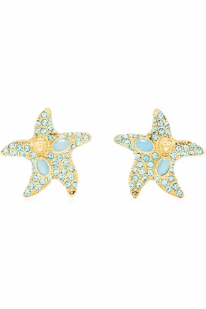 VERSACE 1990s pre-owned rhinestone-embellished star earrings
