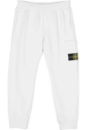 Stone Island Compass-patch cotton track pants