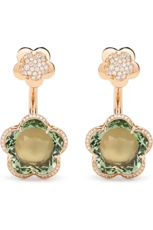 Pasquale Bruni 18kt rose gold Ton Joli prasiolite and diamond earrings