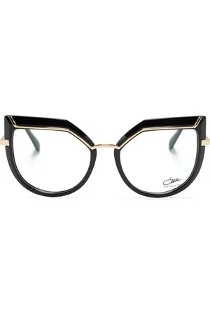 Cazal Metallic-finish cat-eye glasses