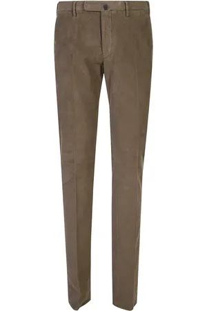 Incotex Logo-tag corduroy trousers