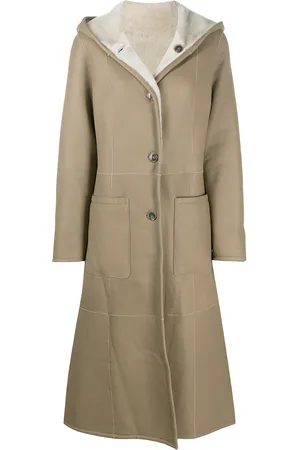 LISKA Reversible hooded leather coat