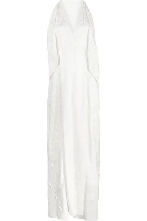 ZEUS+DIONE Pomaki floral-embroidered silk dress