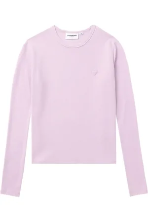 Chocoolate Heart-appliqué cotton T-shirt
