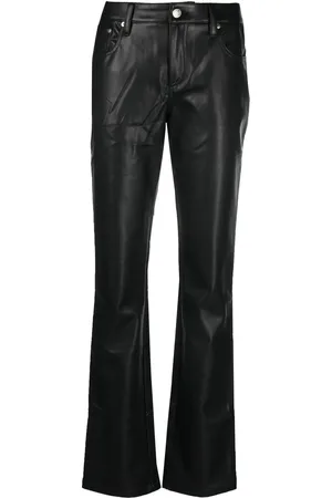 MISBHV Faux-leather straight-leg trousers