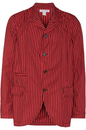 Comme des Garçons Striped single-breasted blazer