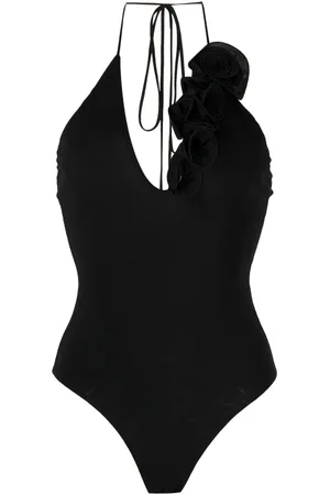 MAGDA BUTRYM Floral appliqué halter top
