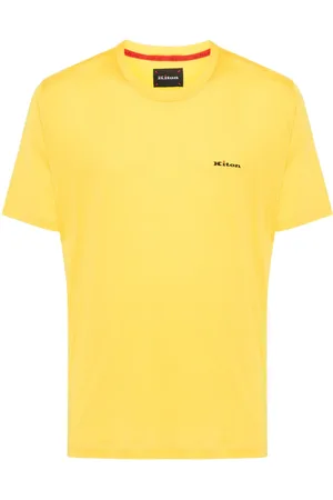 Kiton Embroidered-logo cotton T-shirt