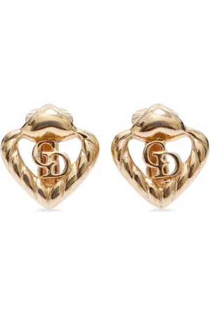 Dior CD heart clip-on earrings
