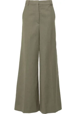 Stella McCartney Wool mid-rise flared trousers