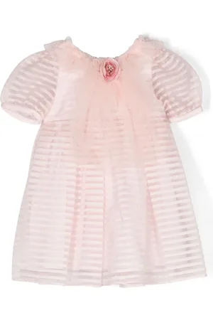 PATACHOU Tulle-detail short-sleeved dress