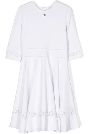 Twin-Set Logo-plaque long-sleeve dress