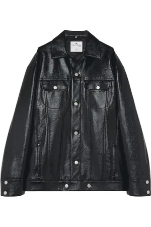 Courrèges Shine-effect biker jacket